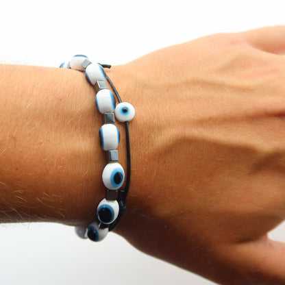 White and Lightblue Eye Bracelet